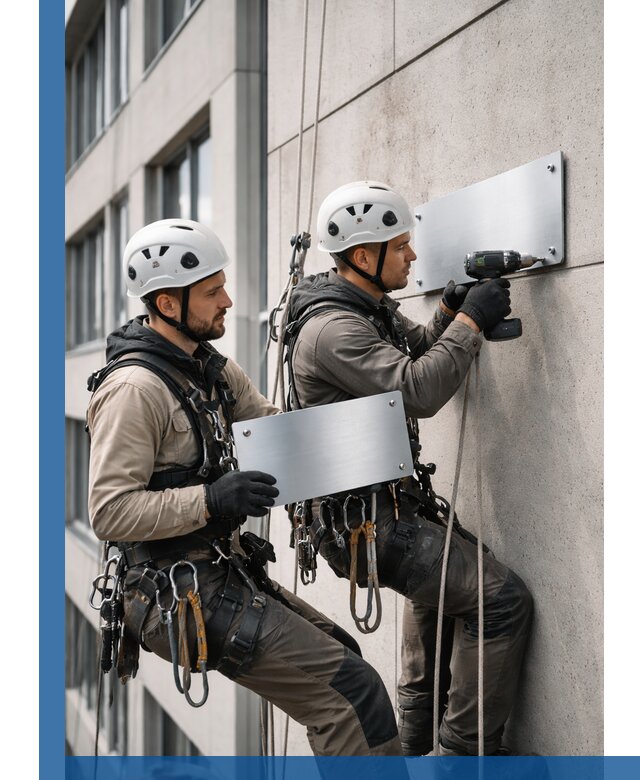 Монтаж табличек и указателей в Первоуральске для зданий и сооружений