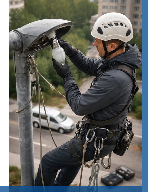 Замена ламп на высоте в Первоуральске от 2573 р. | ВЫСОТНИК-Прв