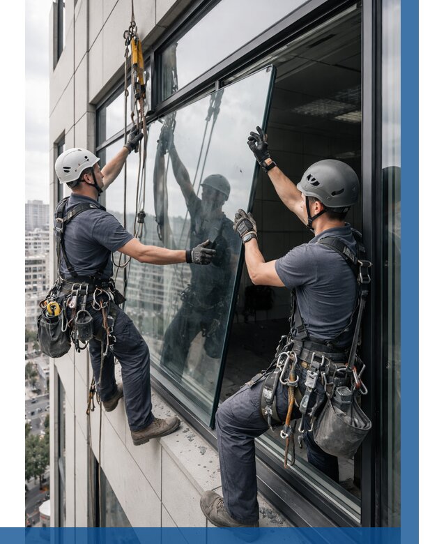 Замена стеклопакетов на высоте в Первоуральске от 5661 р. | ВЫСОТНИК-Прв