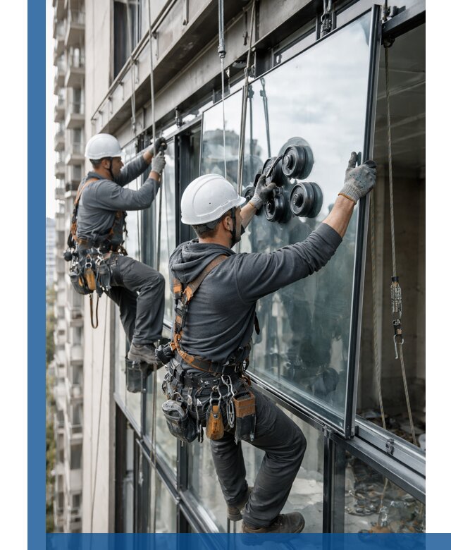 Витражное остекление фасадов и лоджий в Первоуральске под ключ