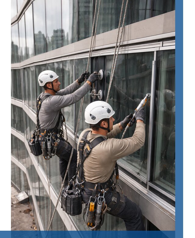 Радиусное остекление фасада в Первоуральске от 12352 р. | ВЫСОТНИК-Прв