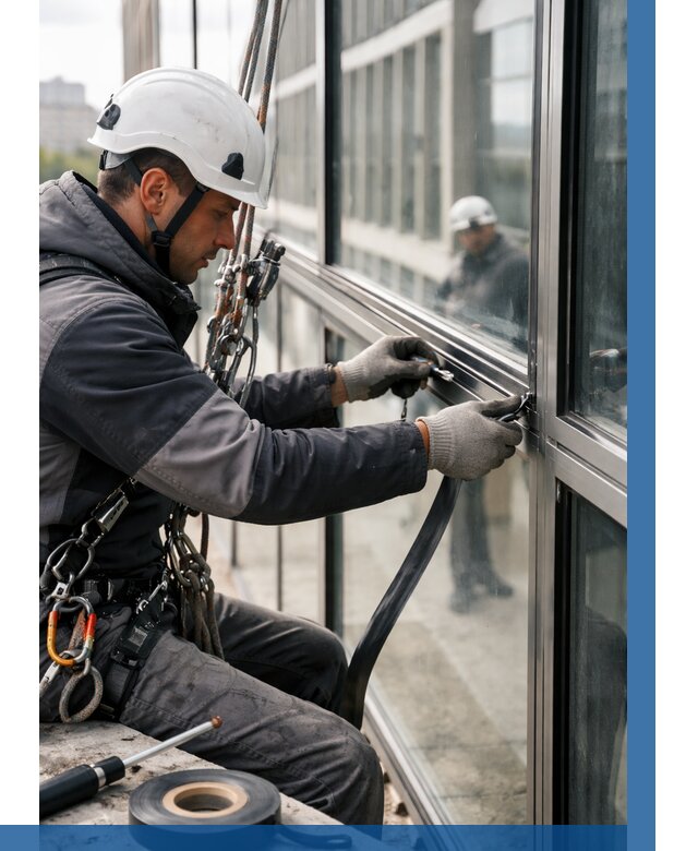 Ремонт витражных конструкций в Первоуральске от 3603 р. | ВЫСОТНИК-Прв