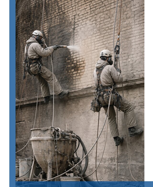 Пескоструйная очистка фасадов в Первоуральске профессионально