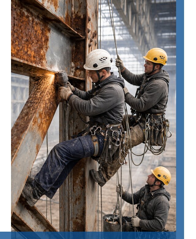 Зачистка металла от ржавчины в Первоуральске от 360 р. | ВЫСОТНИК-Прв