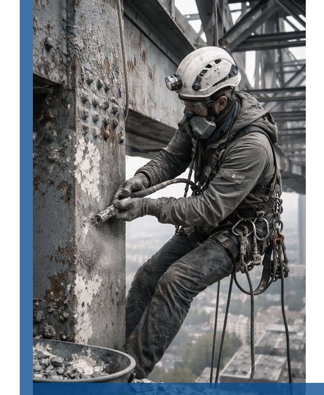 Удаление старой краски с металлических конструкций в Первоуральске