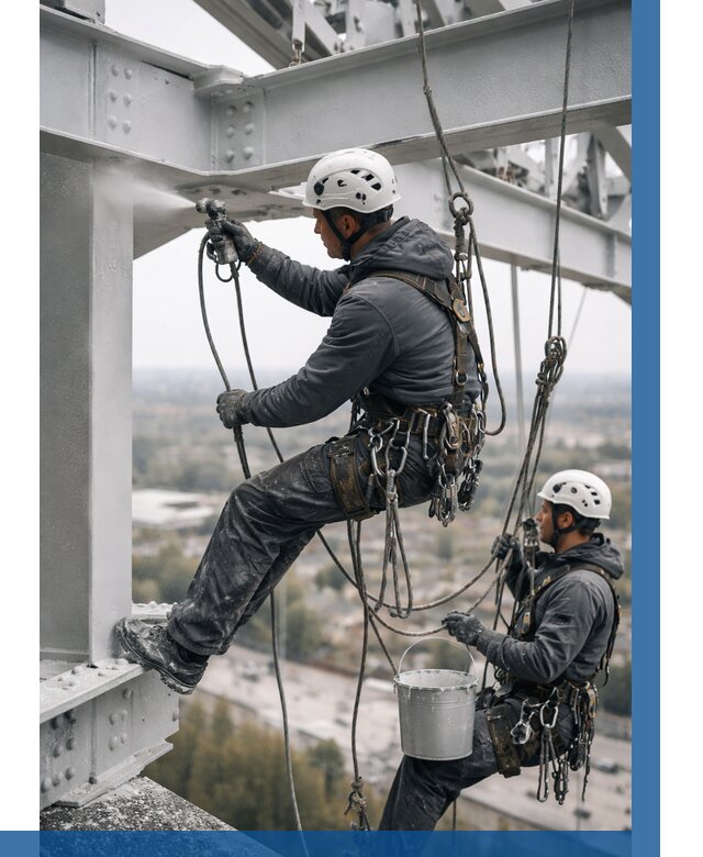 Покраска металлоконструкций на высоте в Первоуральске 360 р |ВЫСОТНИК-Прв