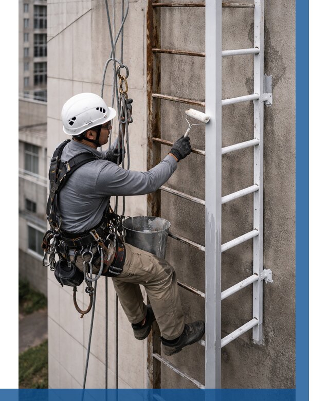 Покраска пожарных лестниц в Первоуральске от 4632 р. | ВЫСОТНИК-Прв