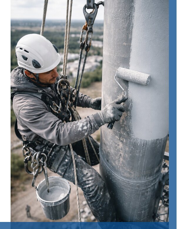 Покраска мачт связи под ключ в Первоуральске от 875 р. | ВЫСОТНИК-Прв