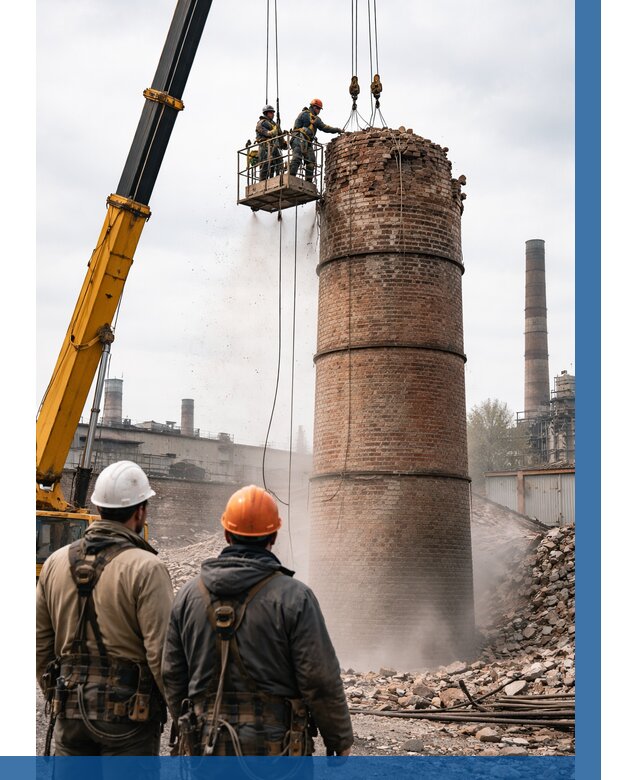 Демонтаж дымовой трубы в Первоуральске от 92637 р. | ВЫСОТНИК-Прв, смета