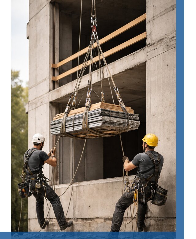 Подъем материала на этаж веревками в Первоуральске от 1544 р. | ВЫСОТНИК-Прв