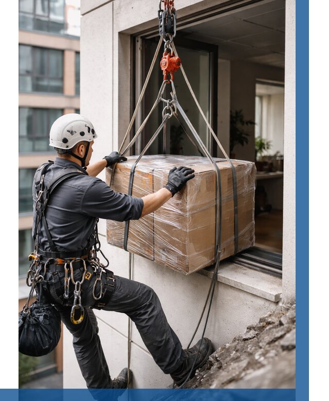 Подъем груза через окно в Первоуральске от 4632 р. | ВЫСОТНИК-Прв