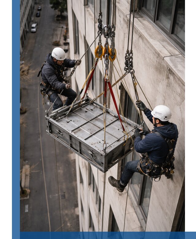 Спуск и подъем грузов по фасаду в Первоуральске для зданий