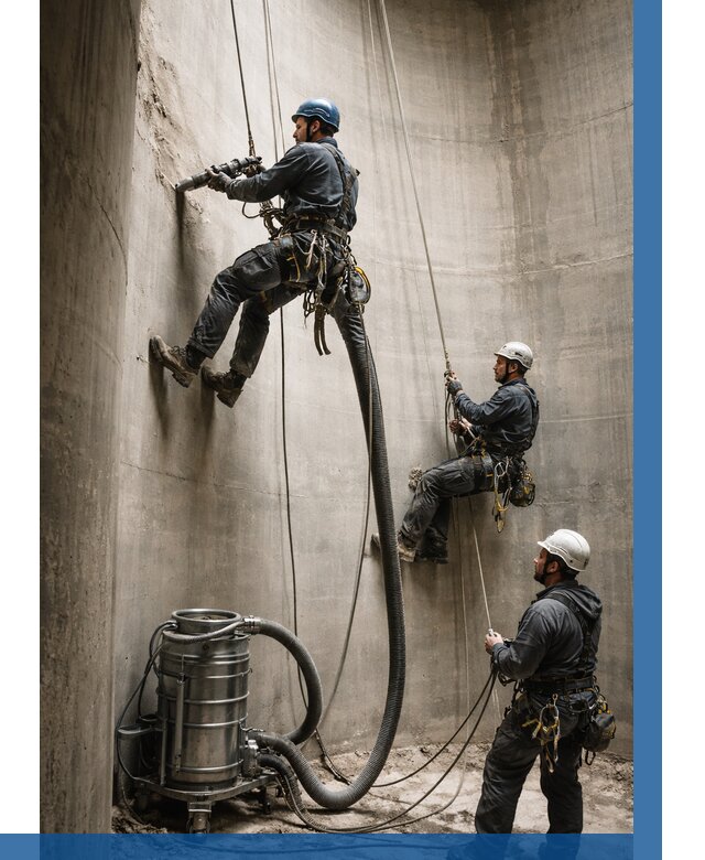 Зачистка силосов в Первоуральске от 4632 р. Договор и смета ВЫСОТНИК-Прв