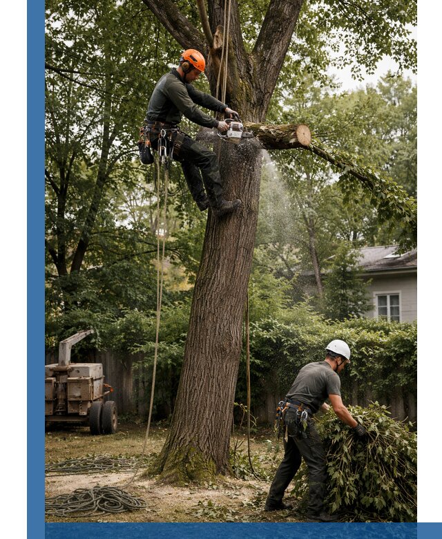 Кронирование деревьев в Первоуральске, безопасная высотная обрезка