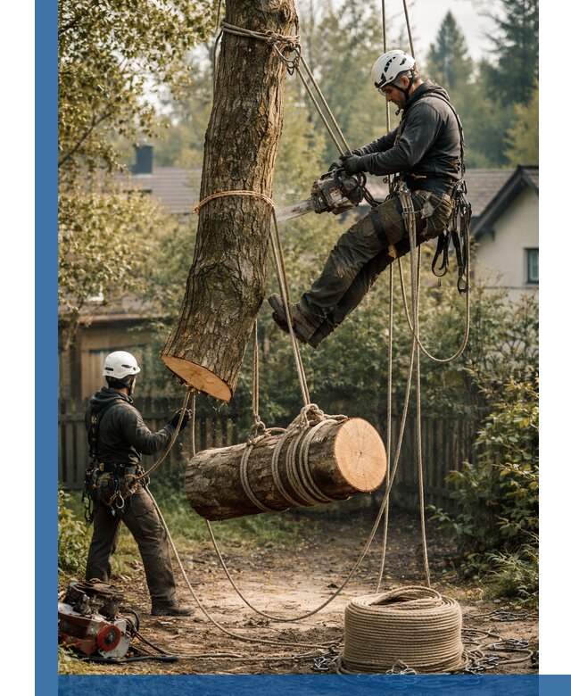 Валка деревьев частями в Первоуральске, безопасно и аккуратно