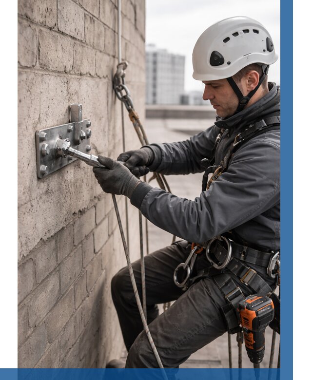 Установка анкерных точек в Первоуральске от 3603 р. | ВЫСОТНИК-Прв