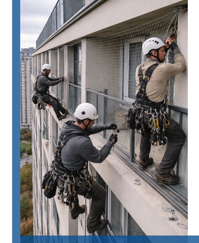 Профессиональный монтаж защитной сетки от птиц в Первоуральске